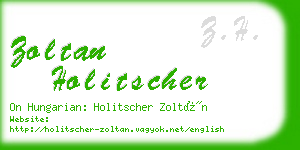 zoltan holitscher business card